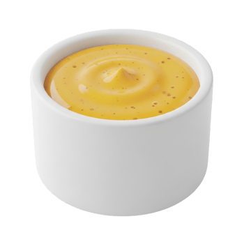 Bowl of Yellow Mustard Dipping Sauce png
