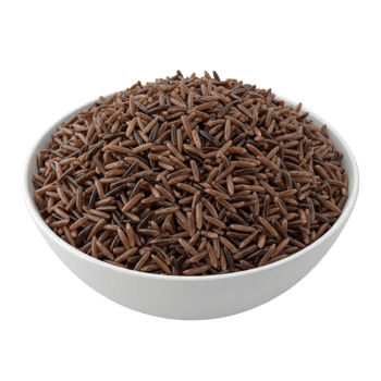 Bowl of Uncooked Wild Rice Grains png