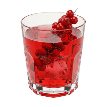 Glass of Refreshing Red Currant Drink with Berries png