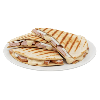 Grilled Quesadillas with Sausage and Melted Cheese png