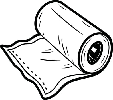 toilet paper doodles vector