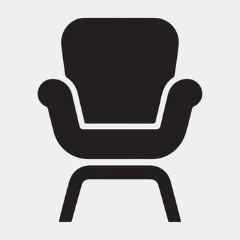 Decorative Modern Armchair Icon for Home Decor Projects vector