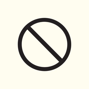 Prohibition sign for various uses restriction denial or forbidden vector