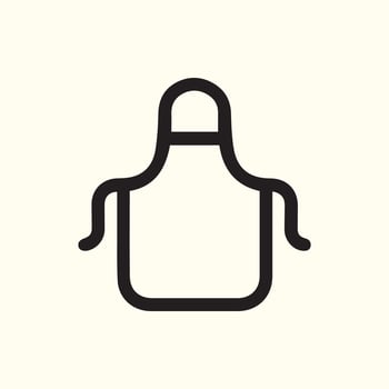 Essential Apron Icon A Culinary Symbol of Protection and Cleanliness vector
