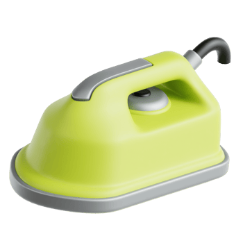 Steam Iron 3D Illustration png