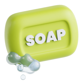 Soap Clean 3D Illustration png