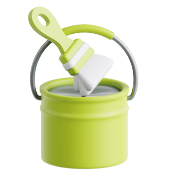 Paint Bucket 3D Illustration png