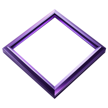 a purple square frame on a transparent background png