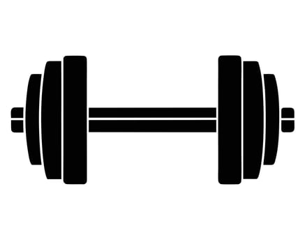 Strong Silhouette of a Barbell Weight for Fitness, Gym, and Workout Motivation - Professional digital artwork with vibrant colors and detailed composition vector