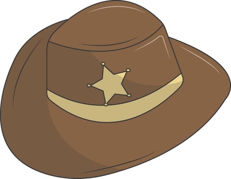 Classic Cowboy Hat Illustration on White Background vector