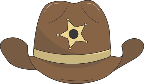Classic Cowboy Hat. Cartoon Illustration vector