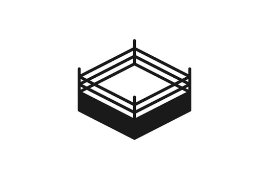 boxing ring icon line design vector