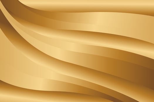 Modern gold abstract wave background with metallic effect vector