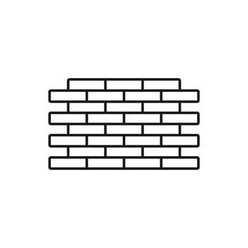 Brick wall icon. Illustration isolated on white background vector