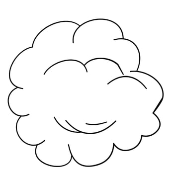 Hand drawn cloud sketch style cloud Simple outline weather phenomenon vector