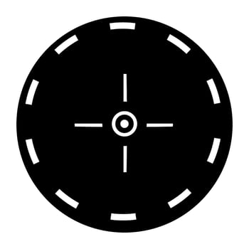 Crosshair web icon or sign. Simple illustration of crosshair icon for apps. vector