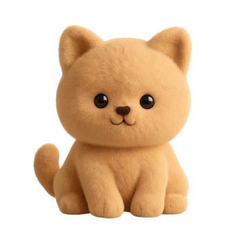 Cute Fluffy Doll Isolated png