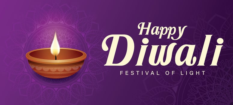 Happy Diwali festival with oil lamp, Rangoli decoration with Diya, Diwali holiday Background with rangoli, Diwali celebration greeting card, . vector