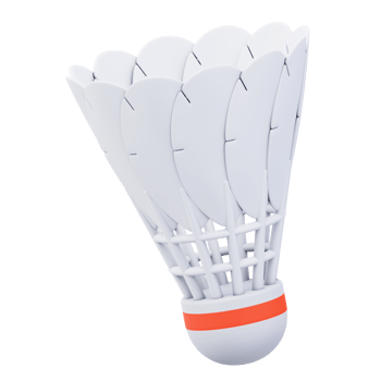 shuttlecock 3d illustration png