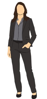occupation people full isolated businesswomen vector