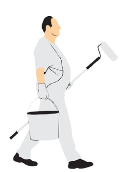 occupation people full isolated painter vector