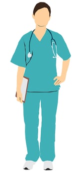 occupation people full isolated nurse vector