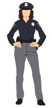 occupation people full isolated police vector