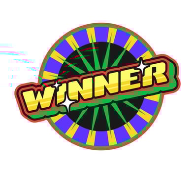 Casino winner gambling Y2K groovy retro sticker vector