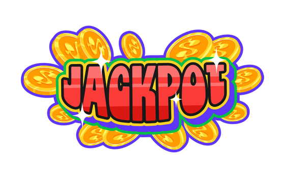 Casino jackpot, money betting prize Y2K sticker vector
