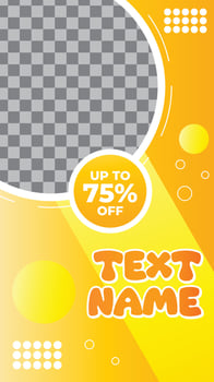 Bright Yellow Sale Social Media Story Template vector