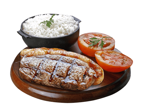 Rice, tomato and steak Picanha png