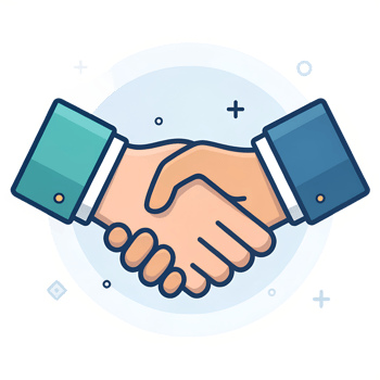 Flat Style Handshake Icon Representing Partnership and Agreement png