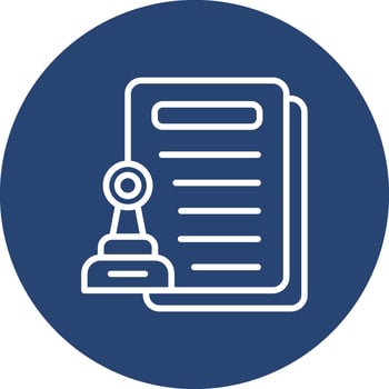 Attestation Bright Toned UI Visual vector