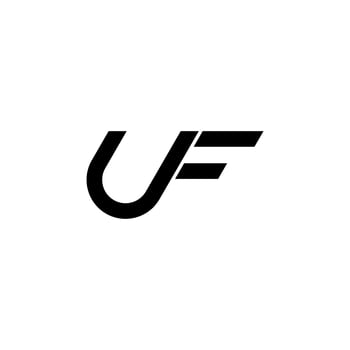 letter U F creative logo design vector