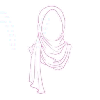 Muslim woman hijab sign icon vector