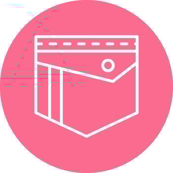 Pocket Iconic Linear Graphic Form vector