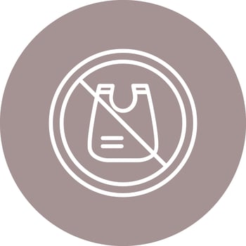 No Plastic Bag Smooth Modern UI Symbol vector