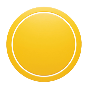 Circular Yellow Graphic Design With Double Border Isolated On Transparent Background png