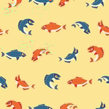 Salmon Seamless Pattern Background for Print Fabric Surface Fashion Wrapping vector