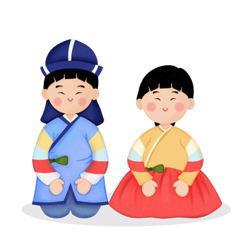 Two children in traditional clothing are sitting together png