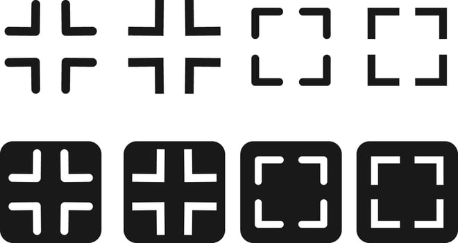 Full screen, Maximize and minimize icon vector