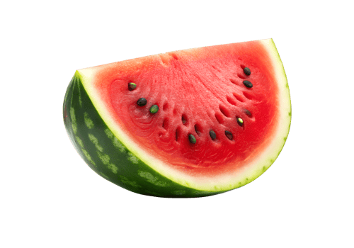 Slice of Fresh Watermelon on Transparent Background png