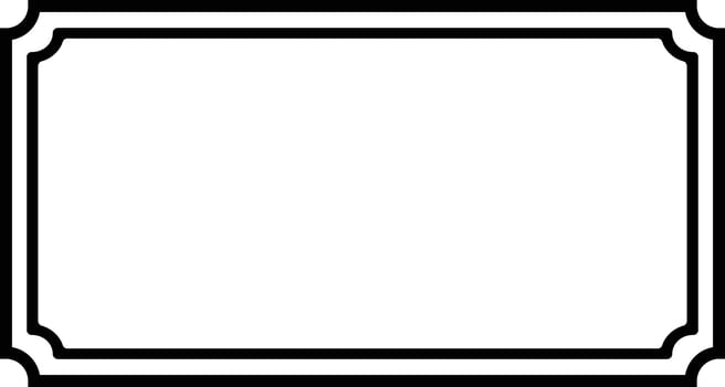 Blank Decorative Border Frame With a Classic Rectangular Design vector