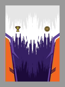 Soccer Jersey Template with Abstract Graphics vector