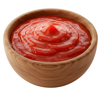 Wooden bowl containing smooth pink rose colored creamy substance png