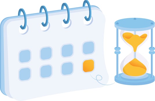 Time Management and Deadline Icon vector