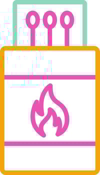 Matches Icon Design Symbol Line Multicolors vector