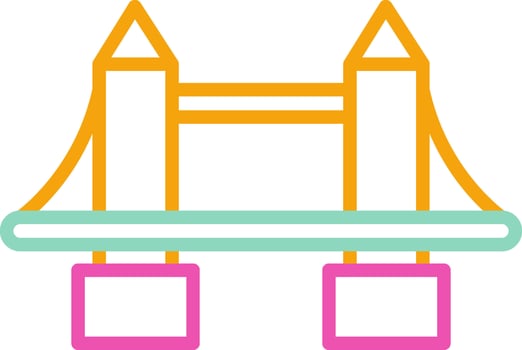 Tower Bridge Icon London Landmark Symbol vector