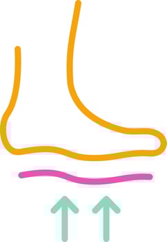 Orthotics Icon Foot Support Symbol vector