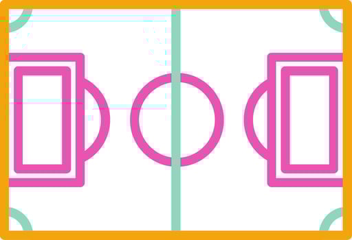 Football Field Icon Minimalist Symbol vector